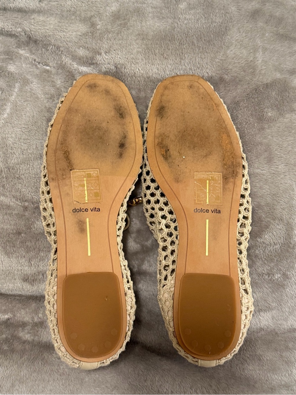 Dolce Vita Cream Kaylyn Crochet Ballet Flats with Bow - Picture 6 of 7